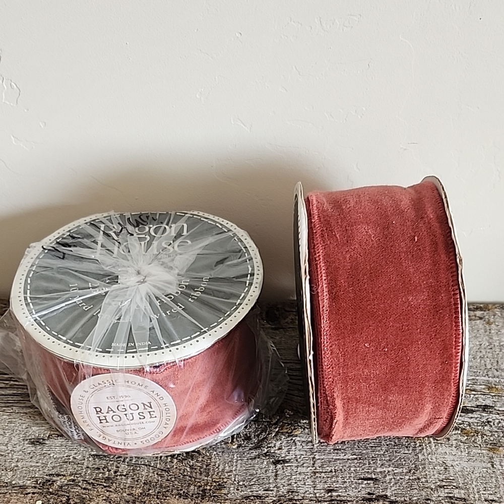 Velvet Ribbon Terra Cotta Color